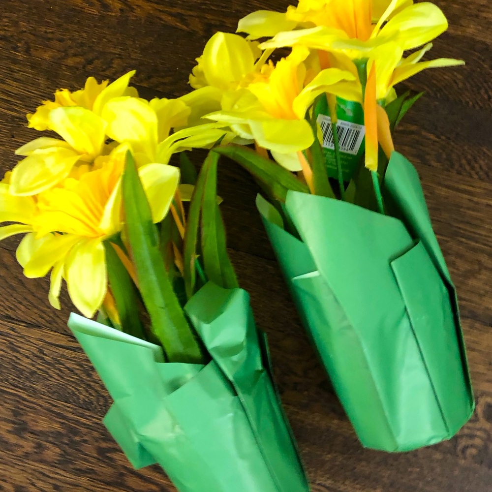 Faux Yellow Flowers